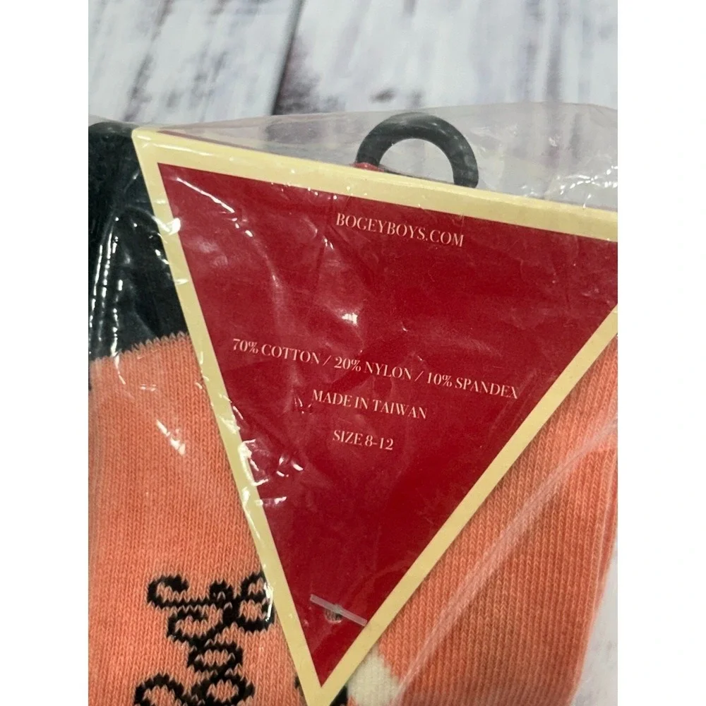 Boggy Boys Men's Pink‎ Stretch Comfort Sole Moisture Wicking Crew Socks One Size